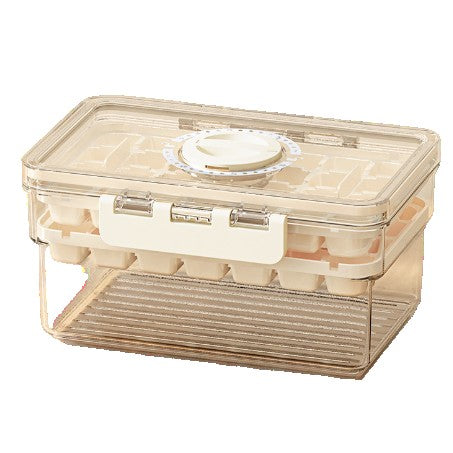 Forma de Gheata, Flippy, Doua Straturi, Inchidere Etans, din PP+PET, 19 x 12 x 9.5 cm, Bej-0