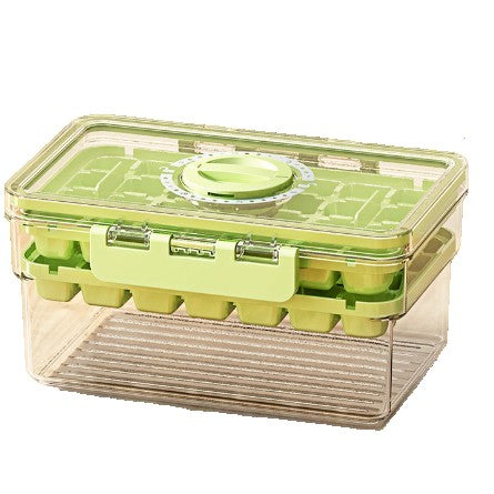 Forma de Gheata, Flippy, Doua Straturi, Inchidere Etans, din PP+PET, 19 x 12 x 9.5 cm, Verde-0