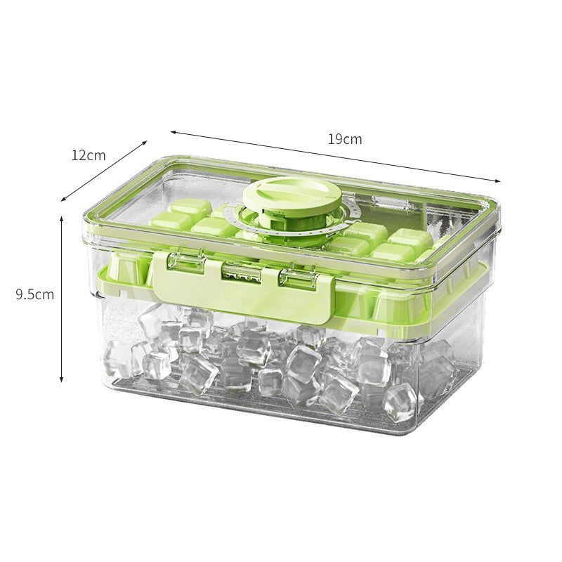Forma de Gheata, Flippy, un Strat, Inchidere Etans, din PP+PET, 19 x 12 x 9.5 cm, Verde-1