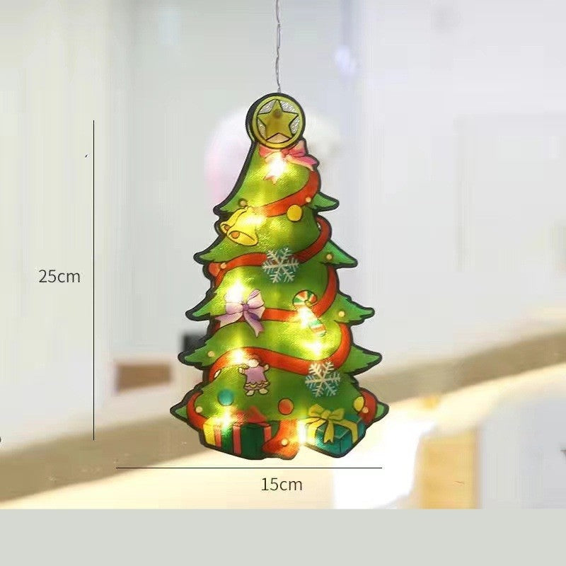 Decoratiune de Craciun pentru fereastra Flippy, brad, cu LED-uri, 26 cm, alb cald-1
