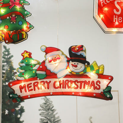 Decoratiune de Craciun pentru fereastra Flippy, Merry Christmas, cu LED-uri, 24 cm, alb cald-3