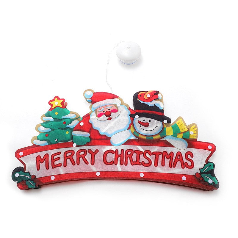 Decoratiune de Craciun pentru fereastra Flippy, Merry Christmas, cu LED-uri, 24 cm, alb cald-0