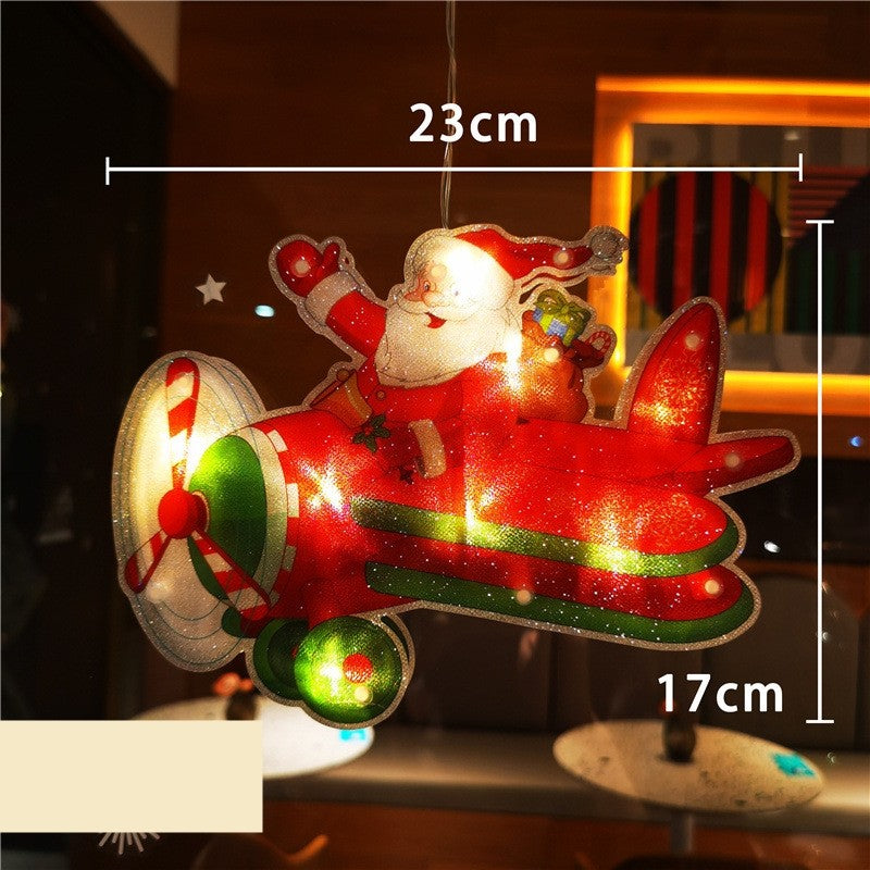 Decoratiune de Craciun pentru fereastra Flippy, Avion, cu LED-uri, 23 cm, alb cald-1