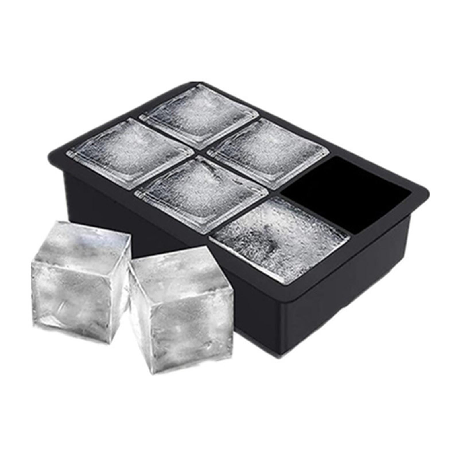 Forma pentru Gheata, Flippy, 6 Forme Patrate cu Capac, din Silicon, 17 x 12 x 6 cm, Negru-0
