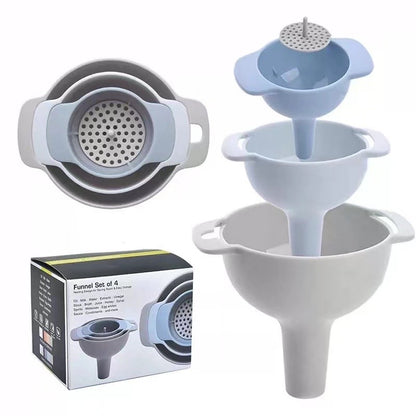 Set de Palnii Multifunctionale + Filtru, Flippy, 4 in 1, din Plastic, 11 x 10 cm, Albastru-0