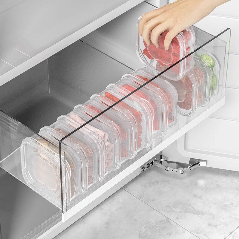 Cutie de pastrare a alimentelor, Flippy, Sigilata Dreptunghiulara, din Plastic, 350ml, Transparent-0