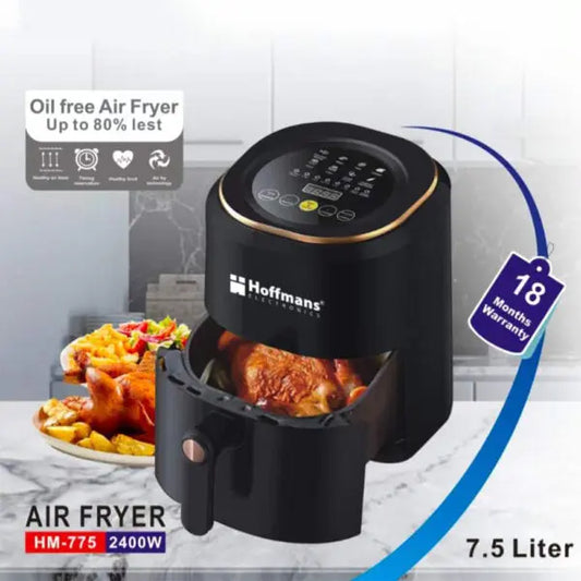 Friteuza Hoffman negru cu touchscreen,capacitate 7.5 litri