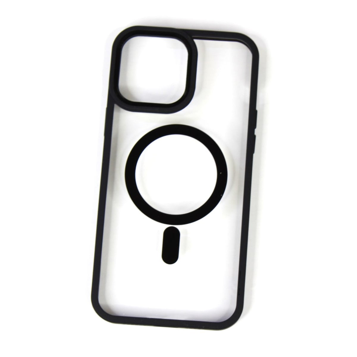 Husa MagSafe pentru Apple iPhone 13 Pro, Full Cover, Frosted Acrylic Color Big Hole, Magnetica, Incarcare Wireless, Flippy, Negru-3