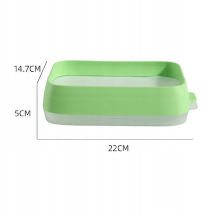 Recipient de Depozitare Alimente, Flippy, Etans, pentru Frigider, din Plastic, Mentinere Proaspata, Reutilizabil, Rezistent la Temperaturi Extreme, 22x14.7x5 cm, Verde-7
