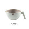 Bol cu Doua Straturi, Flippy, pentru Fructe, Legume, cu Strat de Scurgere a Apei, Alb-Gri-0