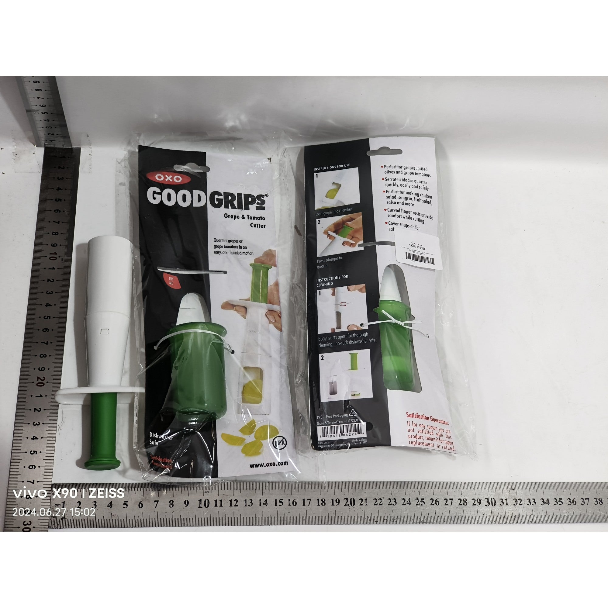 Feliator pentru rosii cherry sau struguri, Flippy, Verde, Plastic-1