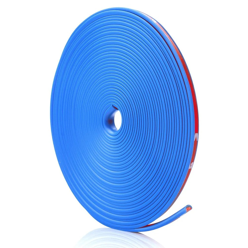 Inele de protectie si decor jante, adezive, din plastic flexibil - ALBASTRU-1