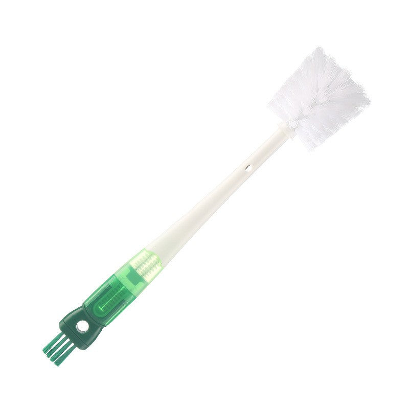 Perie 5in1 de Curatat Pahare, Cani, Sticle, Flippy, cu Maner Lung, Accesorii pentru Spalarea Paielor si Capacelor, Usor de Agatat, 36x7x7cm, Verde-Alb-0