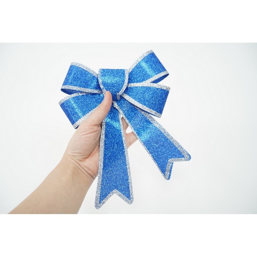 Funda pentru brad, Albastra, cu margini argintii, 13 x 18 cm, PVC, Flippy-3