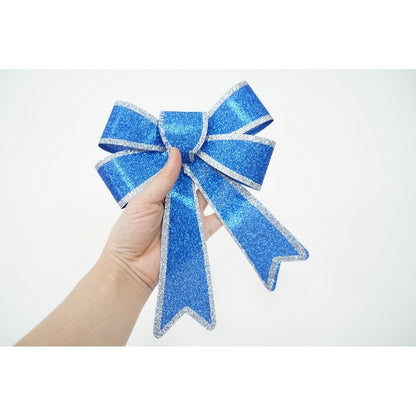 Funda pentru brad, Albastra, cu margini argintii, 13 x 18 cm, PVC, Flippy-3