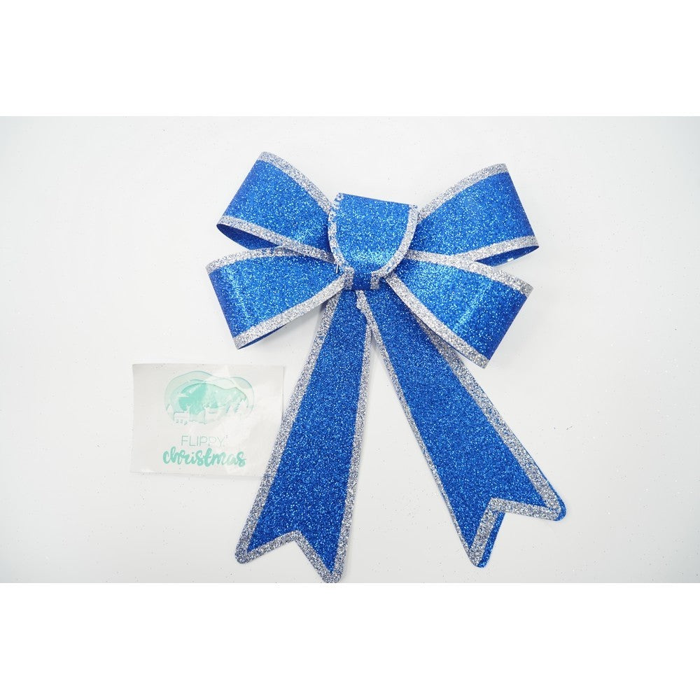 Funda pentru brad, Albastra, cu margini argintii, 13 x 18 cm, PVC, Flippy-4