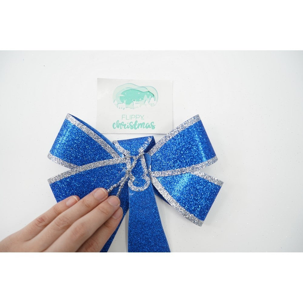 Funda pentru brad, Albastra, cu margini argintii, 13 x 18 cm, PVC, Flippy-5