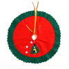 Covoras pentru bradul de Craciun Flippy, lana, rosu/verde, 60 cm-0
