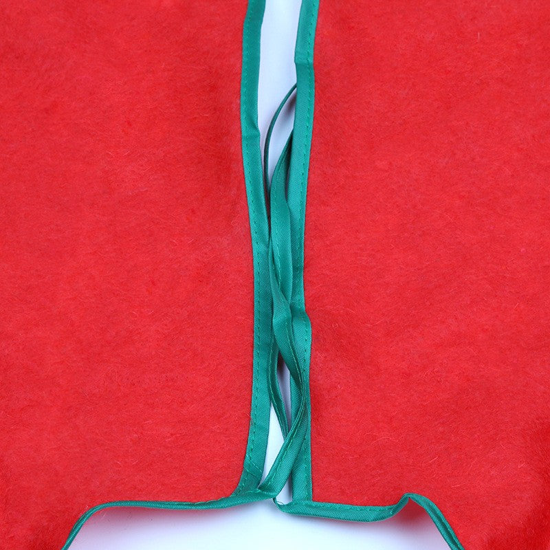 Covoras pentru bradul de Craciun Flippy, lana, rosu/verde, 90 cm-4
