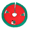 Covoras pentru bradul de Craciun Flippy, lana, rosu/verde, 90 cm-0