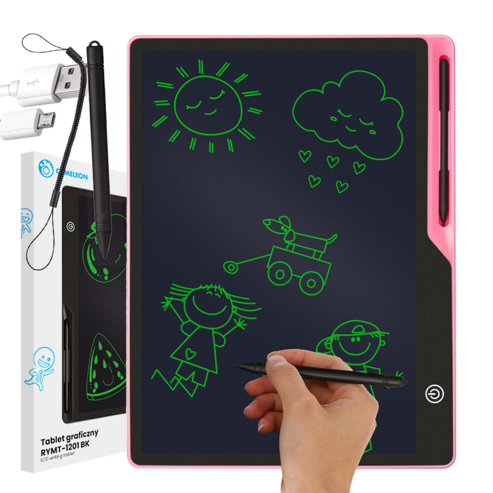 Tableta grafica de 16" pentru copii, culoare Roz, AVX-WT-RYMT-1201-BK-PINK-0