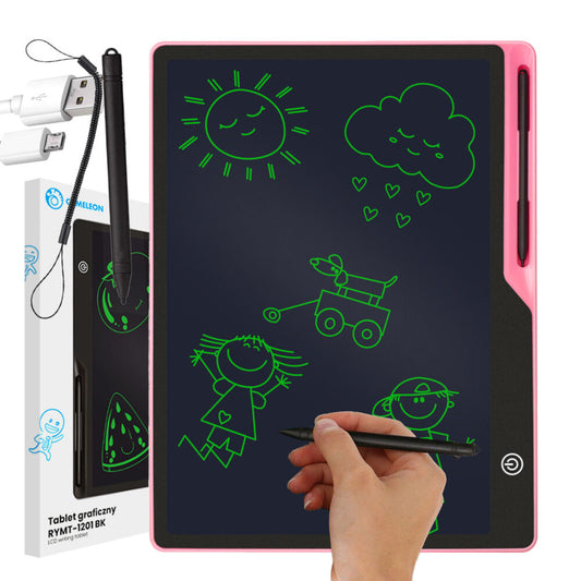 Tableta grafica de 16" pentru copii, culoare Roz, AVX-WT-RYMT-1201-BK-PINK-0