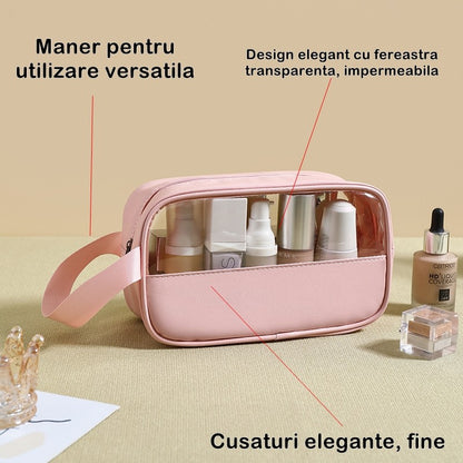 Geanta cosmetice Flippy, pentru voiaj sau organizare, 22 x 12 x 8 cm, roz-4