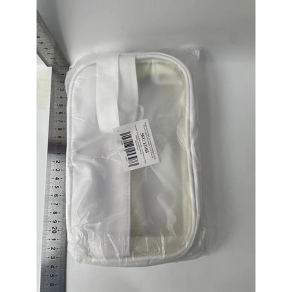 Geanta cosmetice Flippy, pentru voiaj sau organizare, material PVC/textil, impermeabila, portabila, 22 x 12 x 8 cm, alb-7
