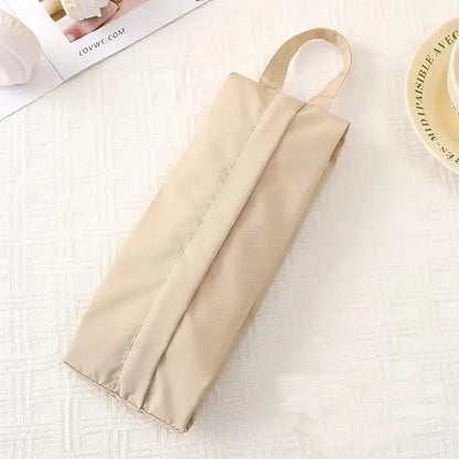 Geanta de Depozitare, Flippy, Pentru Haine Mici, Lenjerie, Sosete, Cosmetice, Impermeabila, cu Maner, 10x20x3 cm, Crem-4