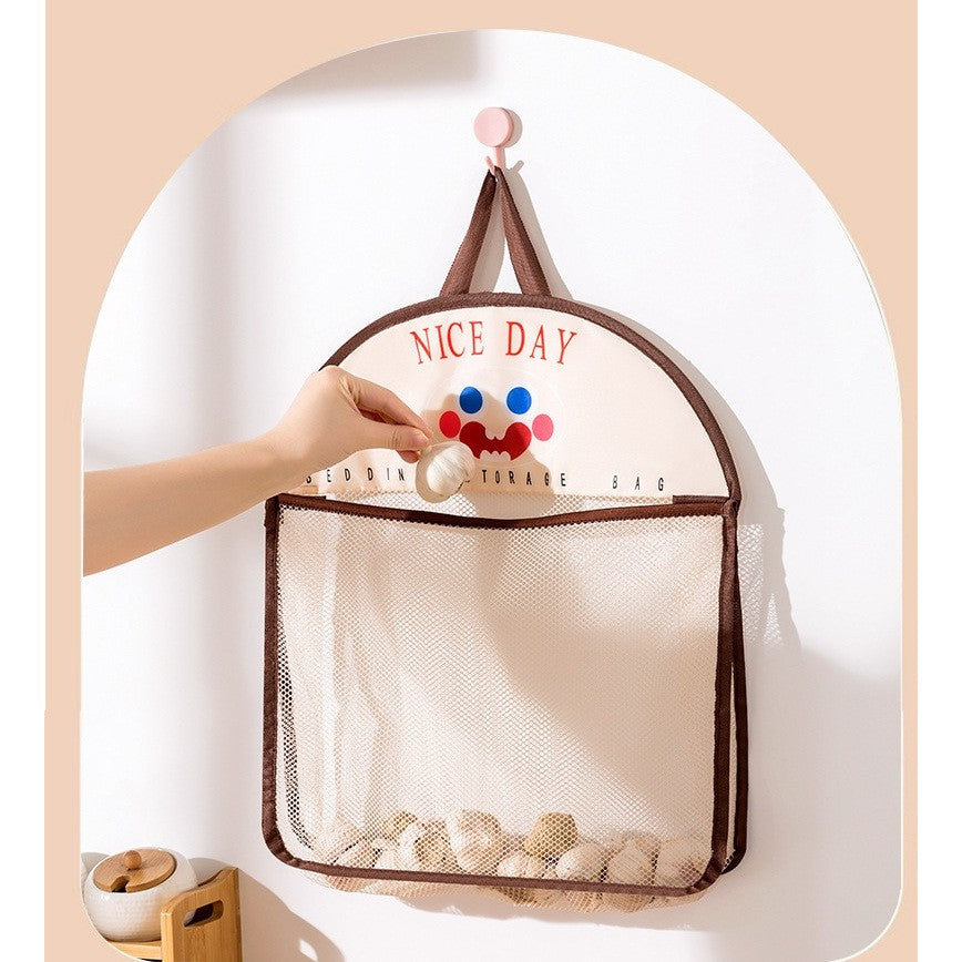 Geanta de Depozitare, Flippy, Tip Saculet, de Agatat, Multifunctionala, din Plasa, 40 x 10 x 44 cm, Maro-5