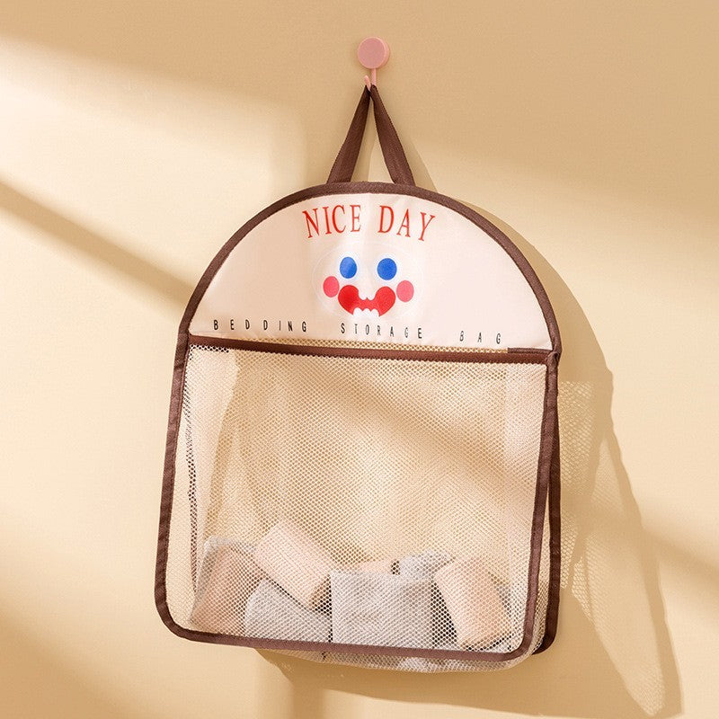 Geanta de Depozitare, Flippy, Tip Saculet, de Agatat, Multifunctionala, din Plasa, 40 x 10 x 44 cm, Maro-6