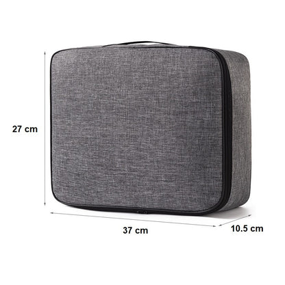Geanta Flippy pentru Depozitare Acte si Documente, Facturi, Carduri, cu Cod de Securitate, 2 Compartimente, Impermeabila, 37 x 10.5 x 27 cm, Gri-6