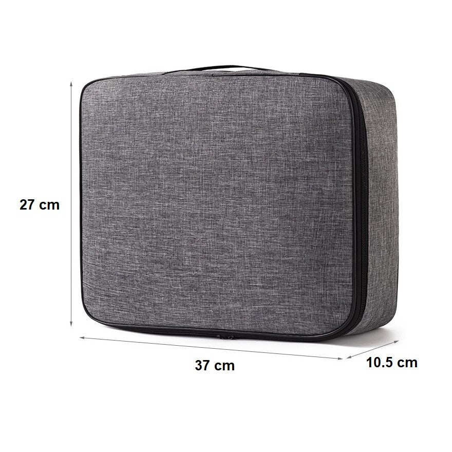 Geanta Flippy pentru Depozitare Acte si Documente, Facturi, Carduri, cu Cod de Securitate, 2 Compartimente, Impermeabila, 37 x 10.5 x 27 cm, Gri-6
