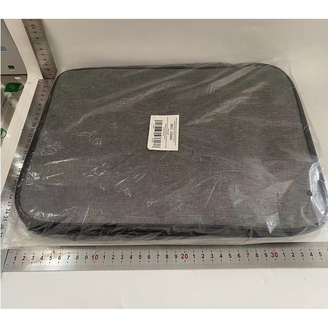 Geanta Flippy pentru Depozitare Acte si Documente, Facturi, Carduri, cu Cod de Securitate, 3 Compartimente, Impermeabila, 37 x 10.5 x 27 cm, Gri-2