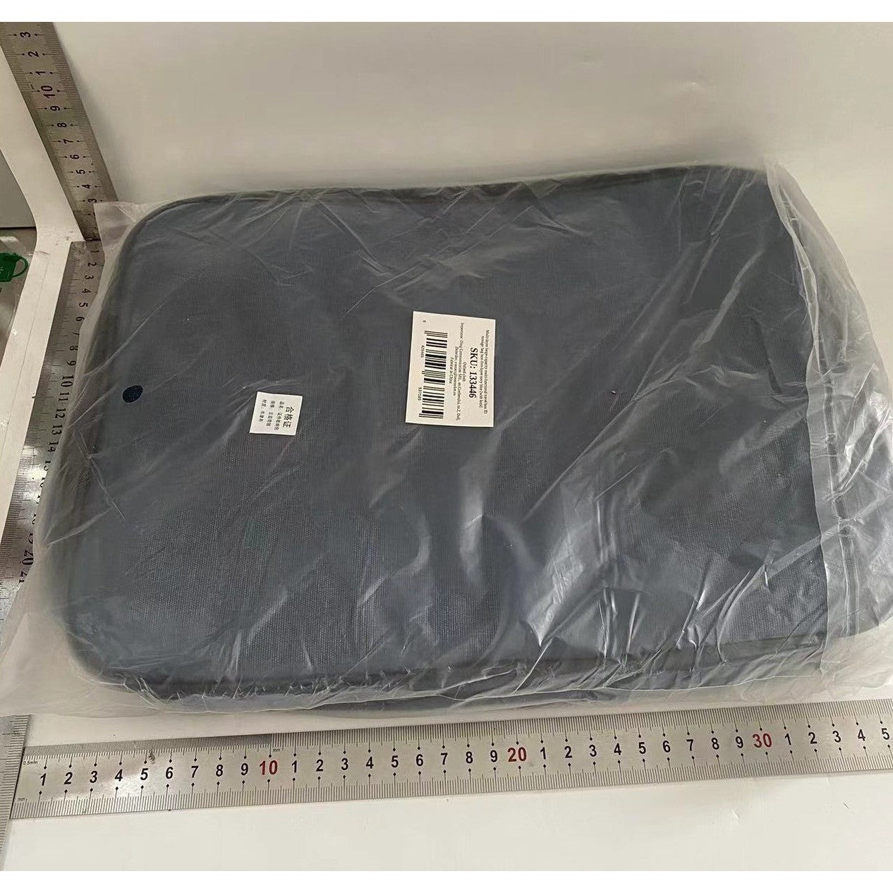 Geanta Flippy pentru Depozitare Acte si Documente, Facturi, Carduri, cu Cod de Securitate, 5 Compartimente, Impermeabila, 37 x 20 x 27 cm, Albastru-5