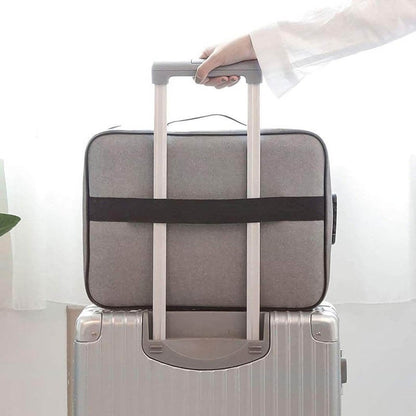 Geanta Flippy pentru Depozitare Acte si Documente, Facturi, Carduri, cu Cod de Securitate, 5 Compartimente, Impermeabila, 37 x 20 x 27 cm, Gri-5