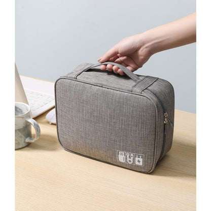 Geanta Organizatoare Flippy, Pentru Cabluri si Accesorii, Portabila, Impermeabila, 24,5 x 18 x10cm, Gri-4