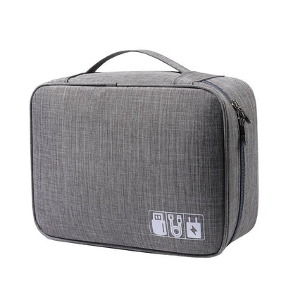 Geanta Organizatoare Flippy, Pentru Cabluri si Accesorii, Portabila, Impermeabila, 24,5 x 18 x10cm, Gri-8
