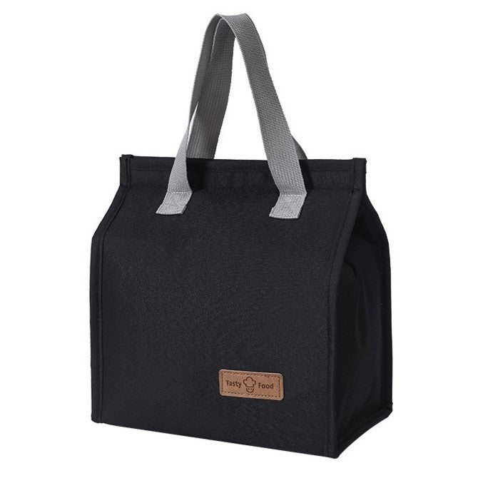 Geanta Termoizolanta Tip Bento Bag Flippy, Camping Cooler, Aluminiu, 22.5x13x25,5 cm, 3.3 L, Negru-0