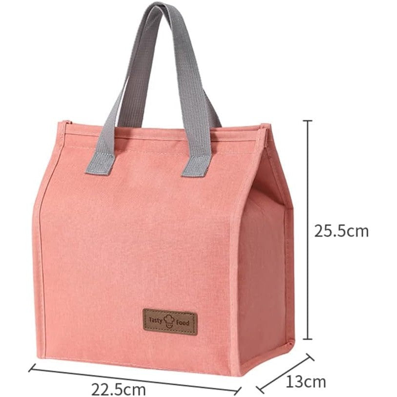 Geanta Termoizolanta Tip Bento Bag Flippy, Camping Cooler, Aluminiu, 22.5x13x25,5 cm, 3.3 L, Roz-2