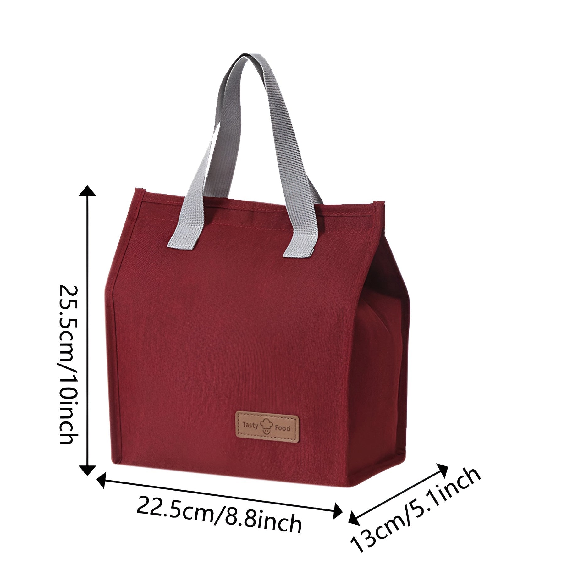 Geanta Termoizolanta Tip Bento Bag Flippy, Camping Cooler, Aluminiu, 22.5x13x25,5 cm, 3.3 L, Visiniu-3
