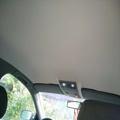 Material pentru reconditionare plafon auto, material textil cu spate buretat, culoare Gri Deschis, dimensiune 2m x 1,50m-0