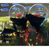 Set balon cu Trandafir, instalatie LED si tul inclus, Rosu-0