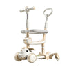 Trotineta Multifunctionala 6 in 1, Flippy, Pentru Copii De La 10 Luni Pana La 12 Ani, Cu Maner De Impingere, Reglabil 360, Pliere Usoara, Reglarea Inaltimii, Model Dinozaur, Alb/Bej-0