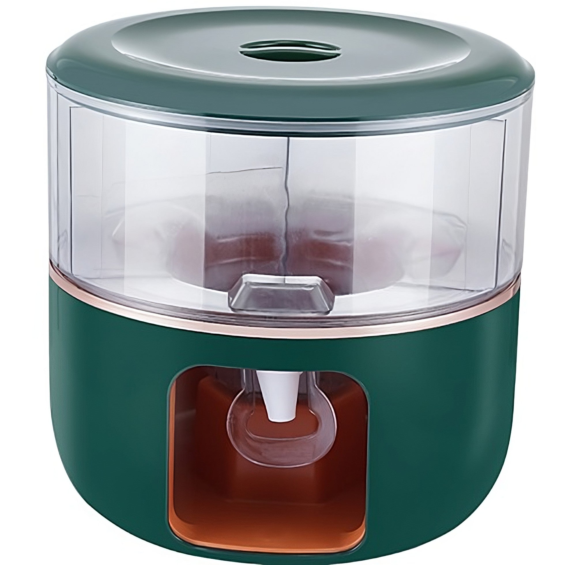 Dozator de apa Flippy, 3 compartimente rotative, capacitate mare de 6l, verde-0
