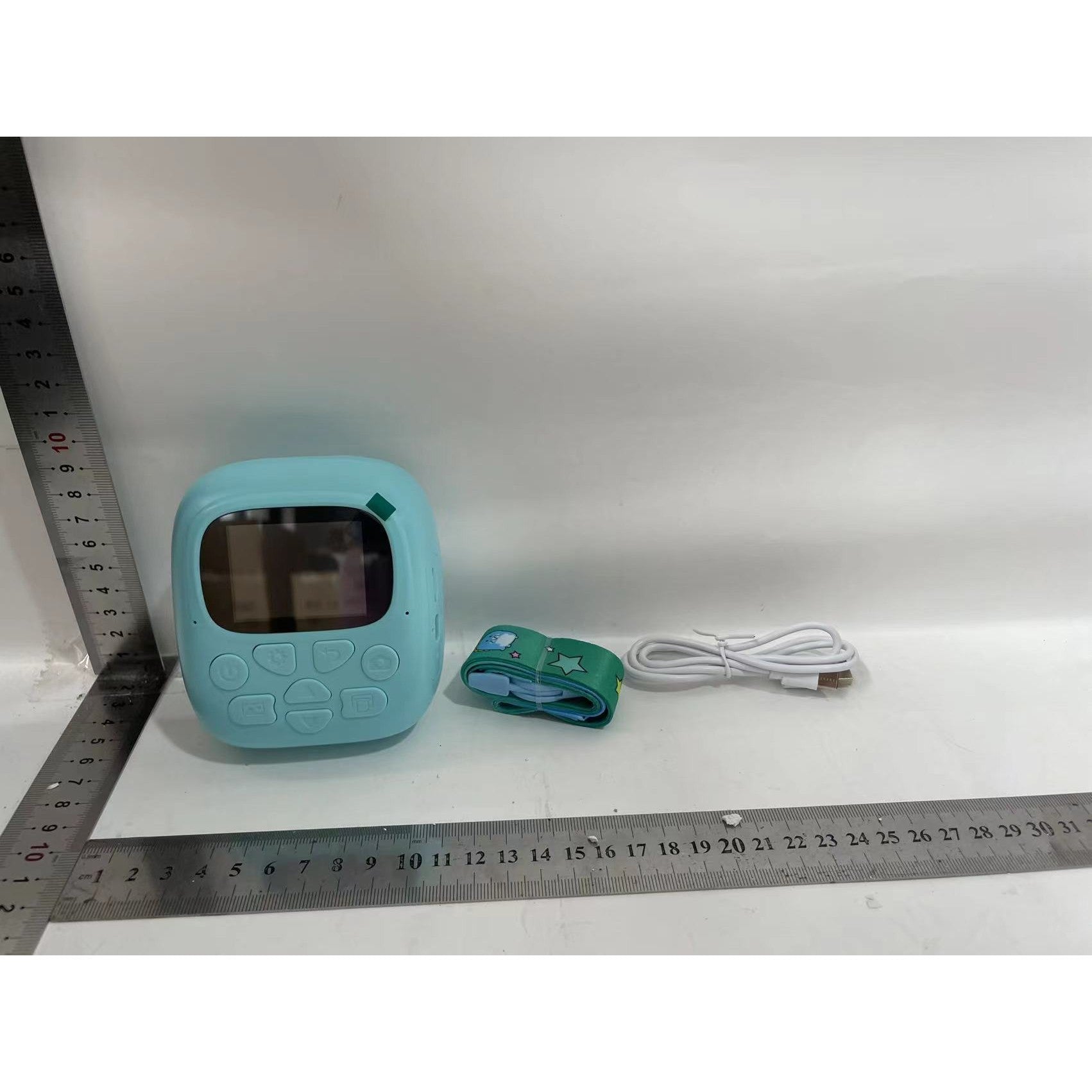 Camera Instantanee pentru Copii, Flippy, cu Functie de Printare, cablu USB-C, Bluetooth, compatibil iOS/Android, Imprimare APP, Model Dino, Turcoaz-1