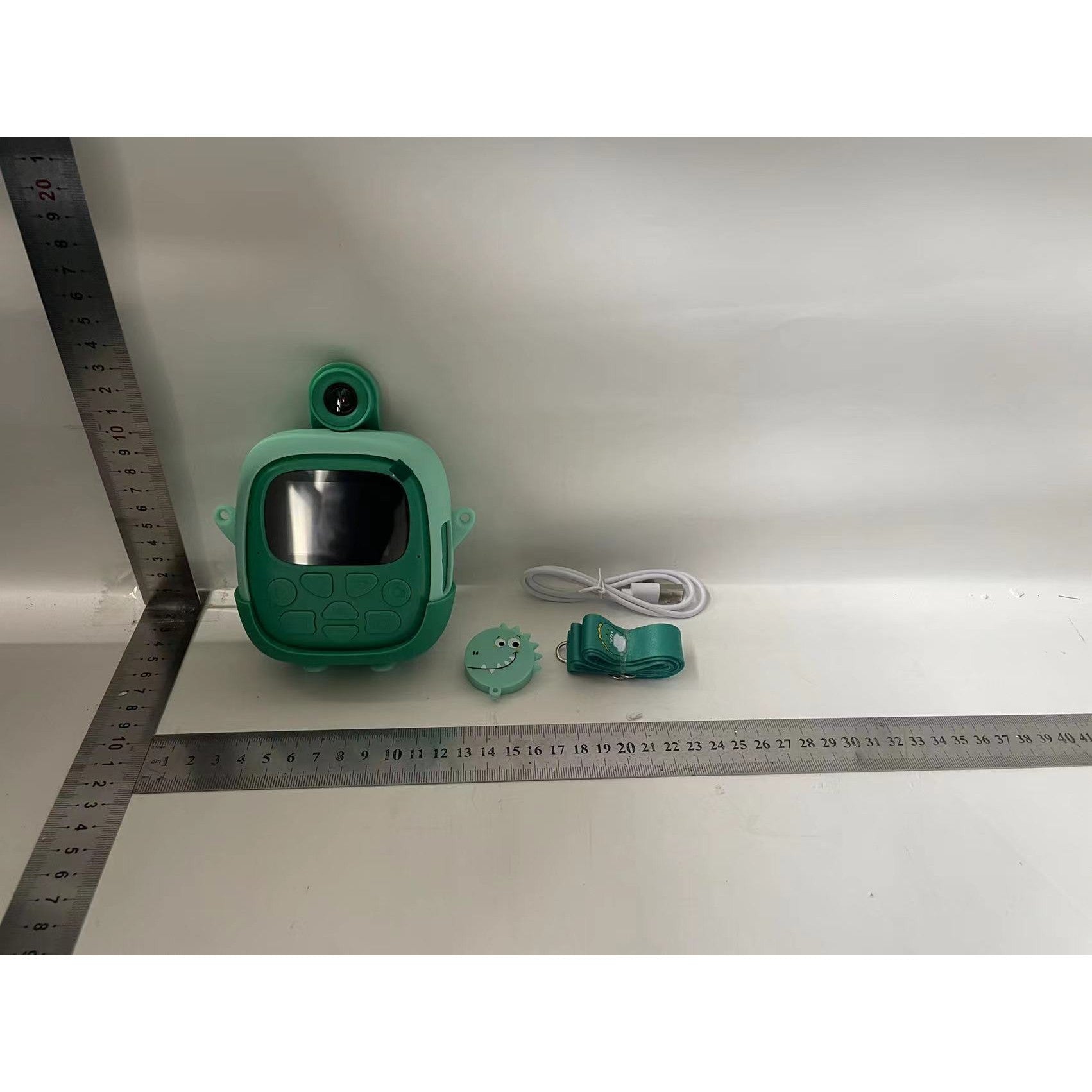 Camera Instantanee pentru Copii, Flippy, cu Functie de Printare, cablu USB-C, Bluetooth, compatibil iOS/Android, Imprimare APP, Model Dinozaur, Verde-1