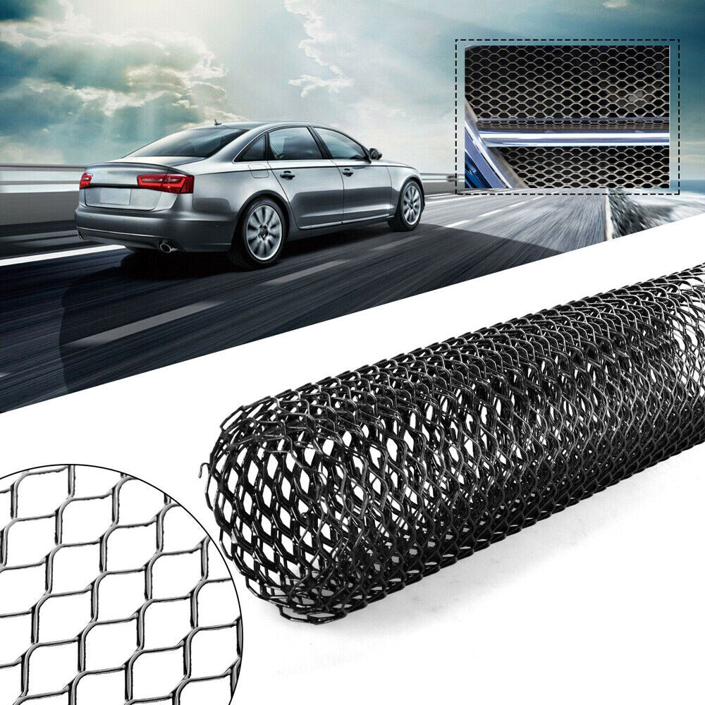 Grila Sport Tuning din Aluminiu, dimensiune 100 x 33cm, decupabila, culoare Neagra-0