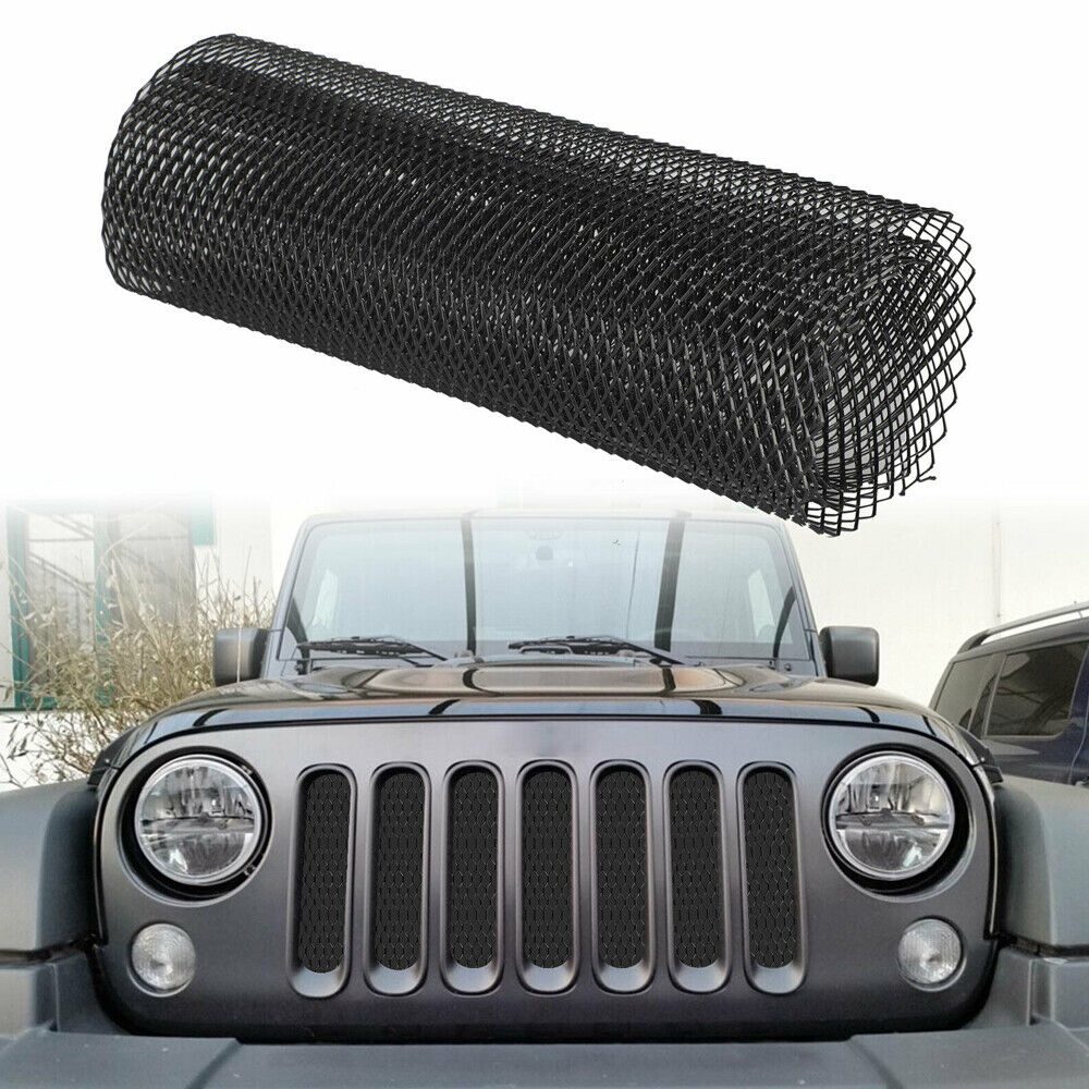 Grila Sport Tuning din Aluminiu, dimensiune 100 x 33cm, decupabila, culoare Neagra-2