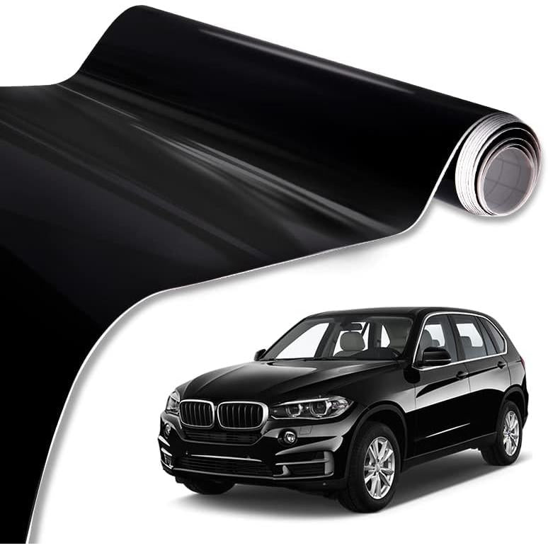 Folie auto pentru colantare integrala, Termoplastica, cu tehnologie "BUBBLE FREE", culoare Negru, finisaj Lucios, dimensiune 3,0m x 1,52m-0